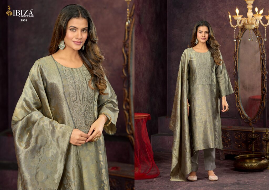 Stylish Ibiza Dil Noor Ziraf Silk With Embroidery Salwar Kameez Collection Wholesale 2026