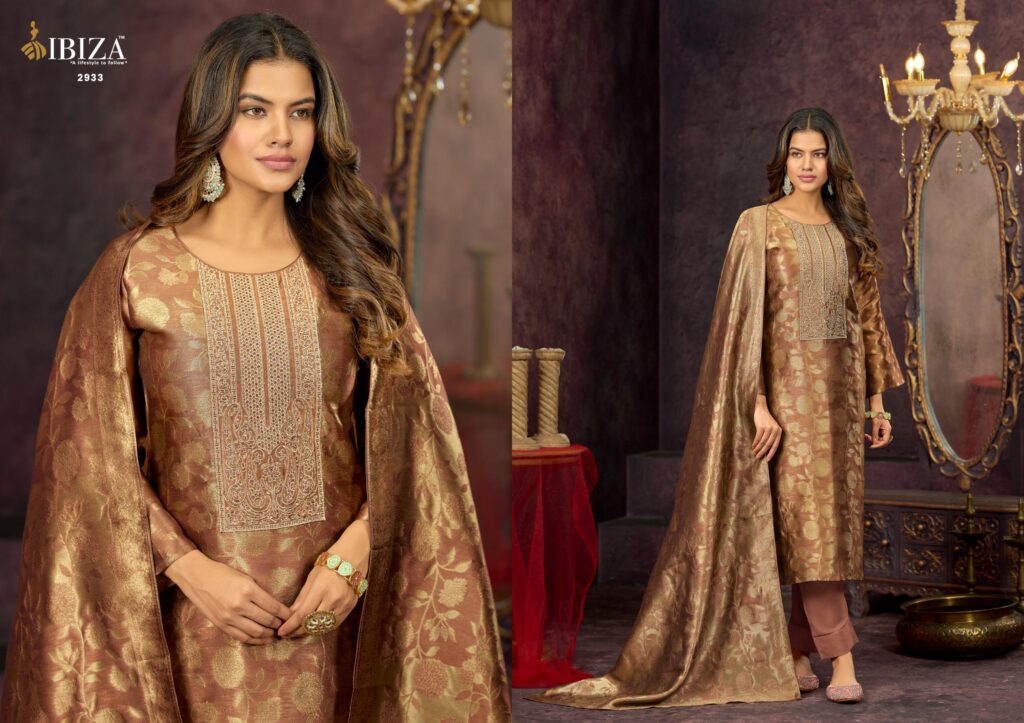 Stylish Ibiza Dil Noor Ziraf Silk With Embroidery Salwar Kameez Collection Wholesale 2026