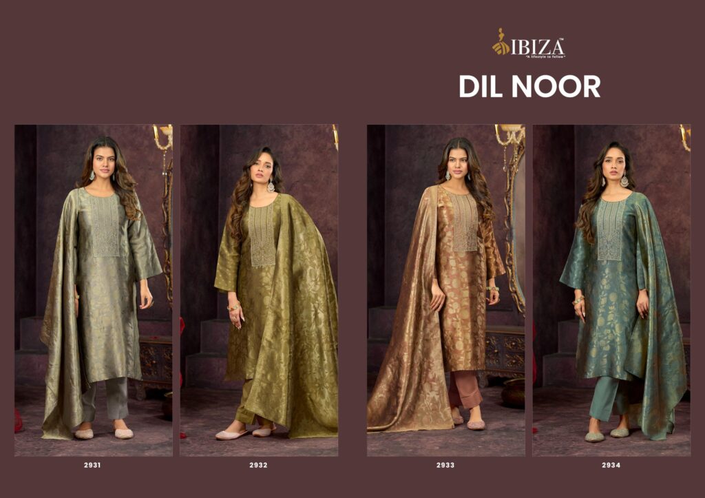 Stylish Ibiza Dil Noor Ziraf Silk With Embroidery Salwar Kameez Collection Wholesale 2026