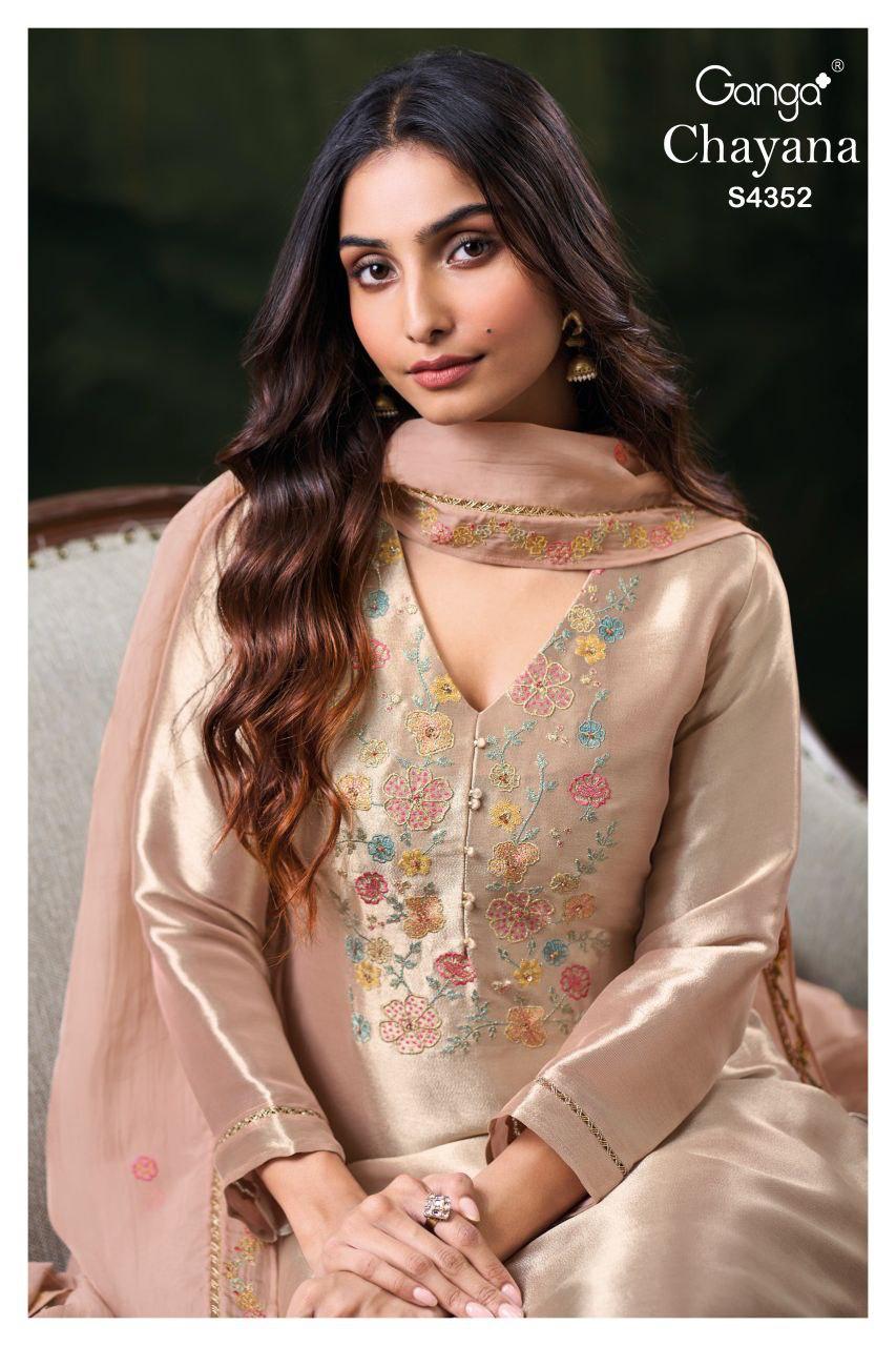 Launching Ganga Chayana 4352 Bemberg Silk With Hand Work Salwar Kameez Wholesale 2026