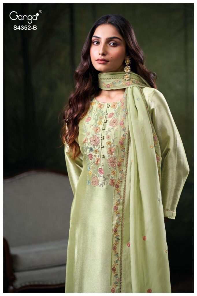 Launching Ganga Chayana 4352 Bemberg Silk With Hand Work Salwar Kameez Wholesale 2026