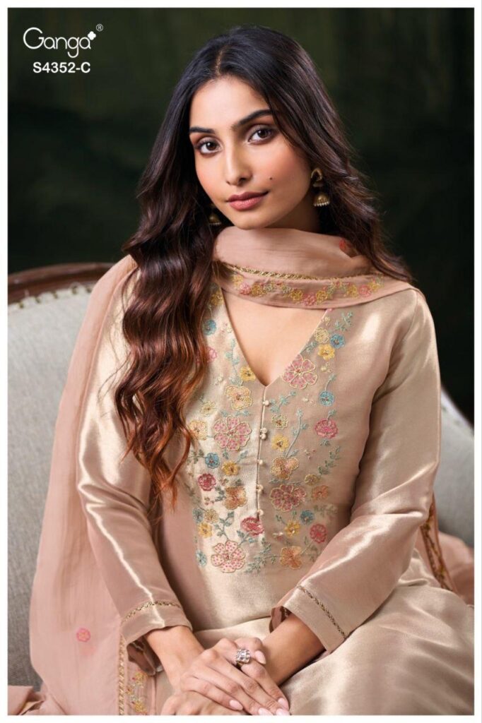 Launching Ganga Chayana 4352 Bemberg Silk With Hand Work Salwar Kameez Wholesale 2026