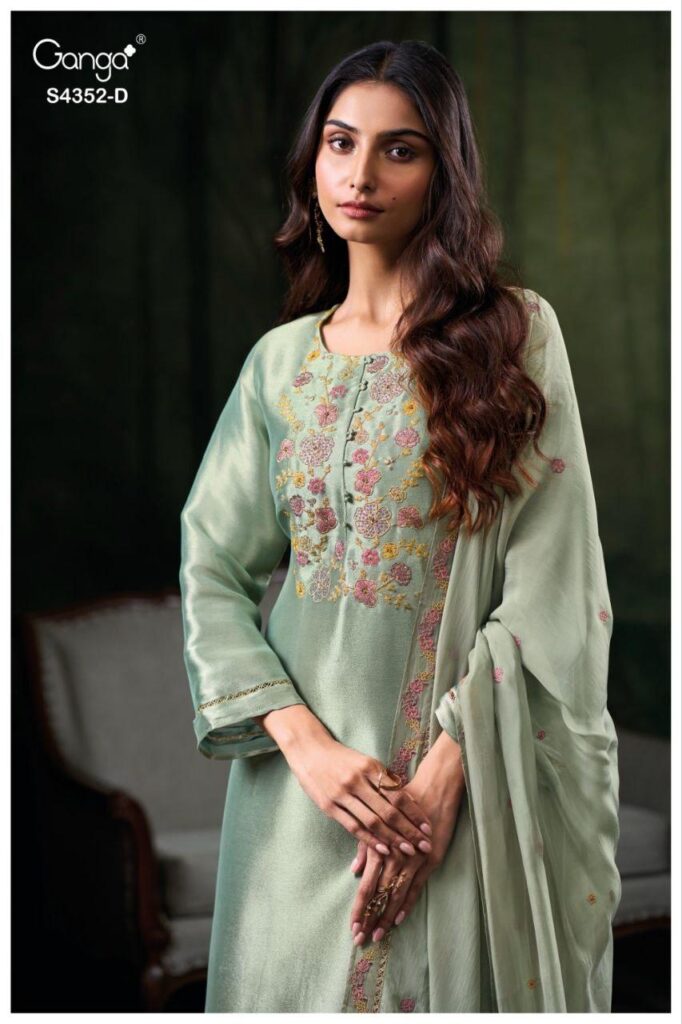 Launching Ganga Chayana 4352 Bemberg Silk With Hand Work Salwar Kameez Wholesale 2026