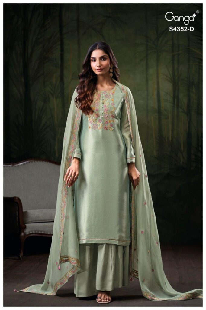 Launching Ganga Chayana 4352 Bemberg Silk With Hand Work Salwar Kameez Wholesale 2026