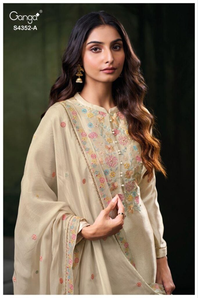 Launching Ganga Chayana 4352 Bemberg Silk With Hand Work Salwar Kameez Wholesale 2026