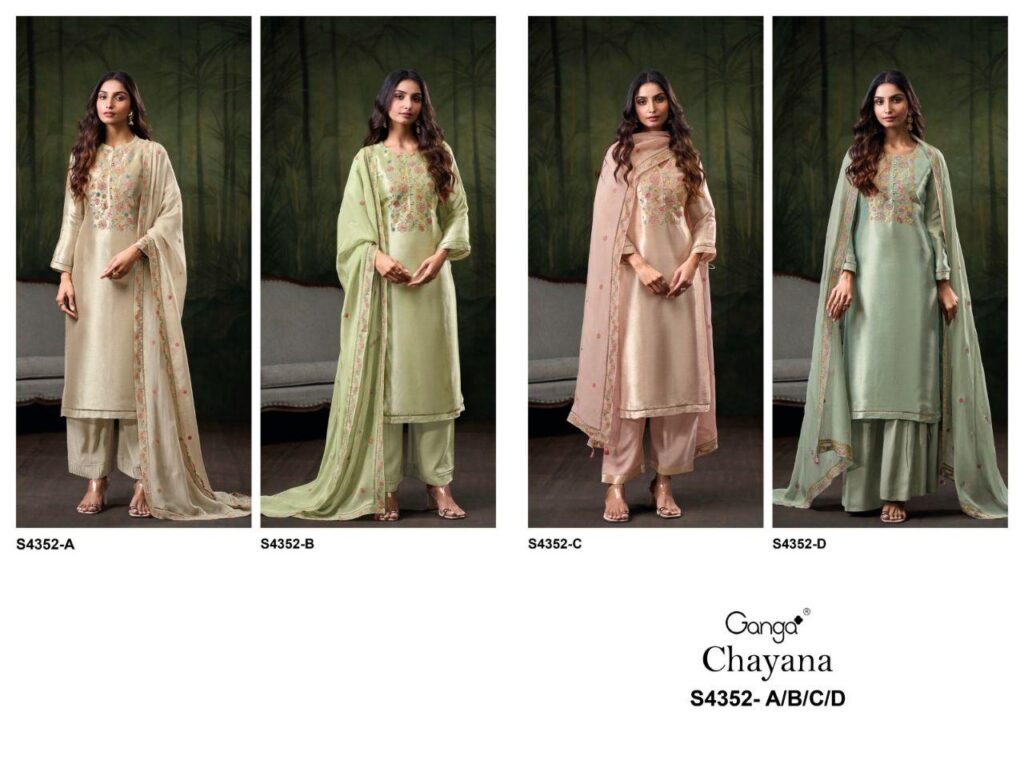 Launching Ganga Chayana 4352 Bemberg Silk With Hand Work Salwar Kameez Wholesale 2026