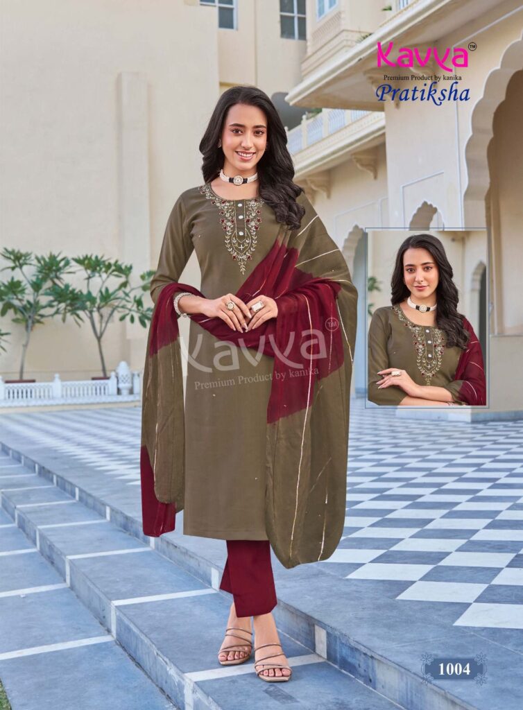 Stylish Kavya Pratiksha Vol 1 Vetican Dyed Plain Kuri Bottom With Dupatta Collection Wholesale 2026
