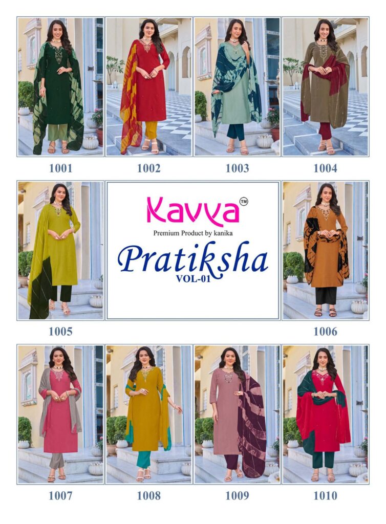 Stylish Kavya Pratiksha Vol 1 Vetican Dyed Plain Kuri Bottom With Dupatta Collection Wholesale 2026