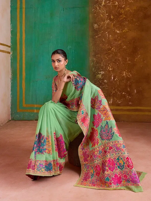 Buy Rajtex Pure Kashmiri 02 Modal Cotton Pashmina Weaving Saree Wholesale 2026
