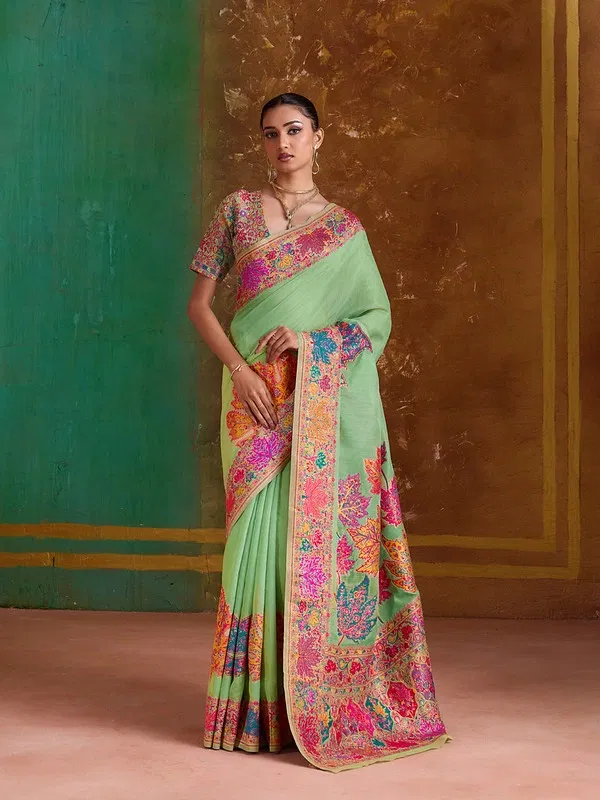 Buy Rajtex Pure Kashmiri 02 Modal Cotton Pashmina Weaving Saree Wholesale 2026