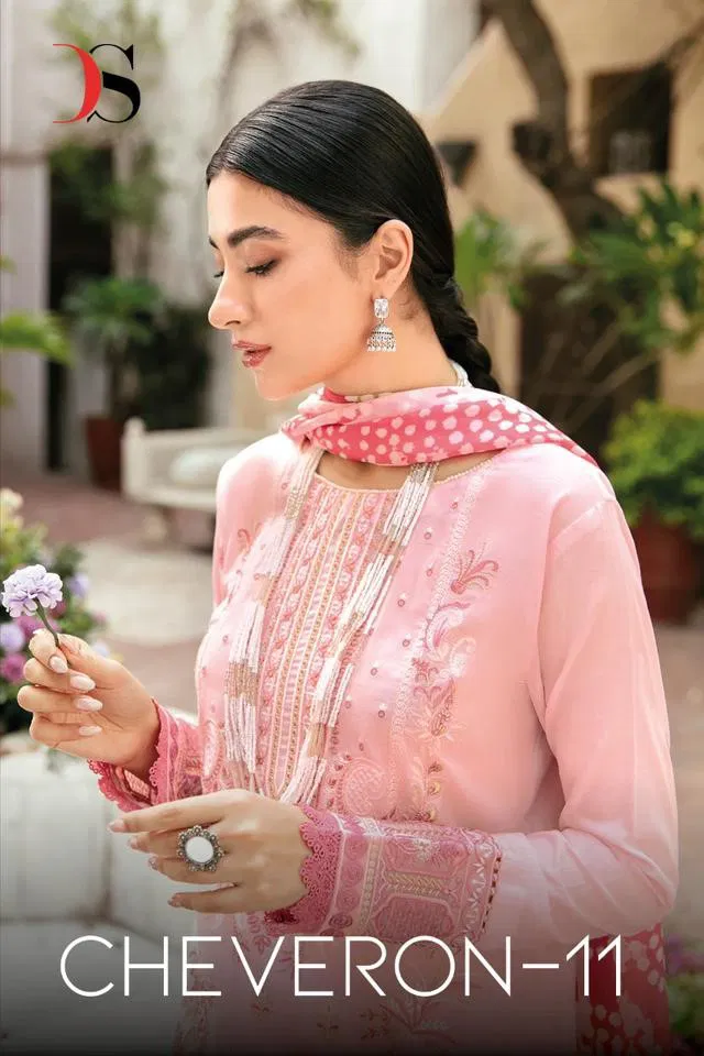 Deepsy Cheveron 11 Cotton With Embroidery Salwar Kameez Collection Wholesale