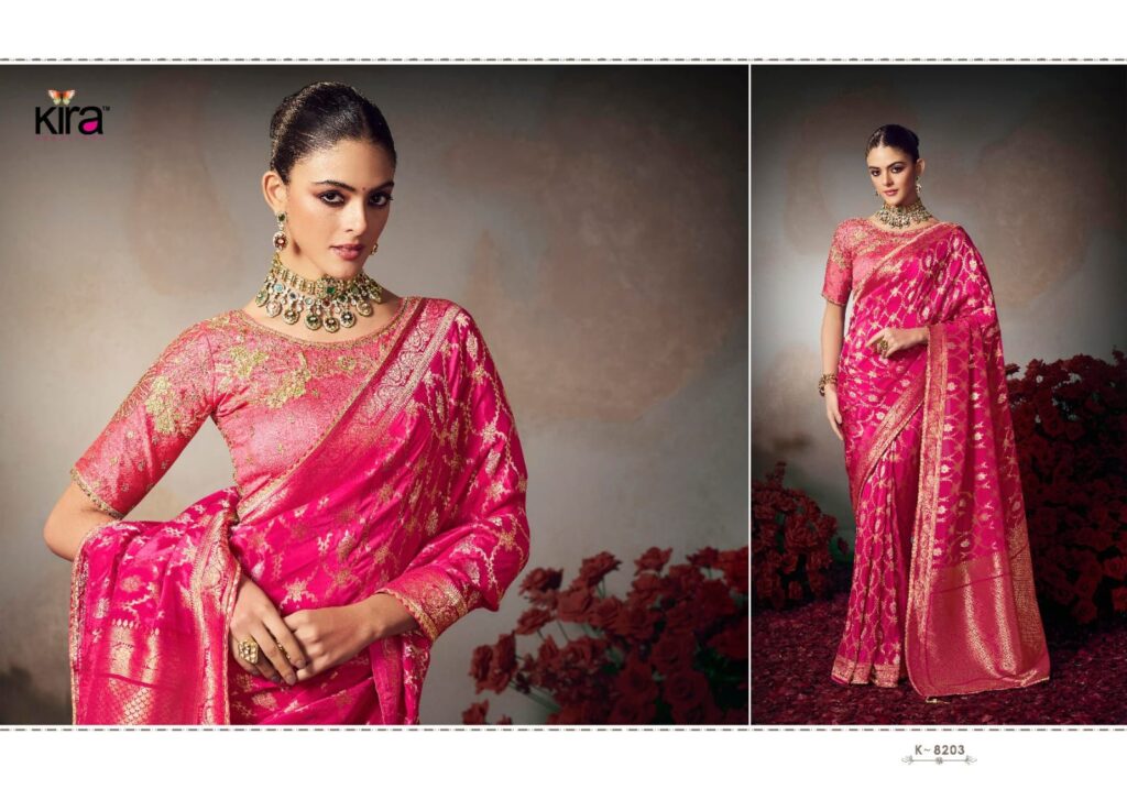 Stylish Kira Kamini Silk Beautiful Lace Border & Piping Saree Collection Wholesale 2026
