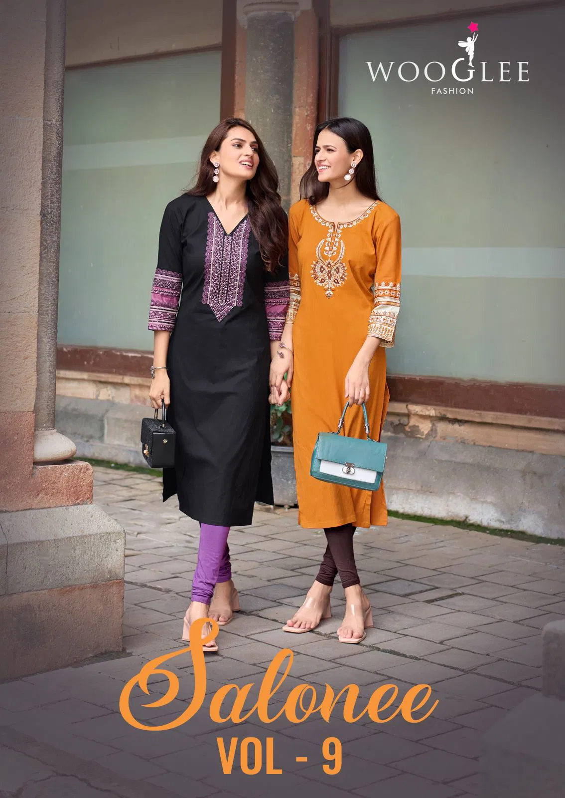 Wooglee Salonee Vol 9 Rayon Thread And Handwork Top Collection Wholesale
