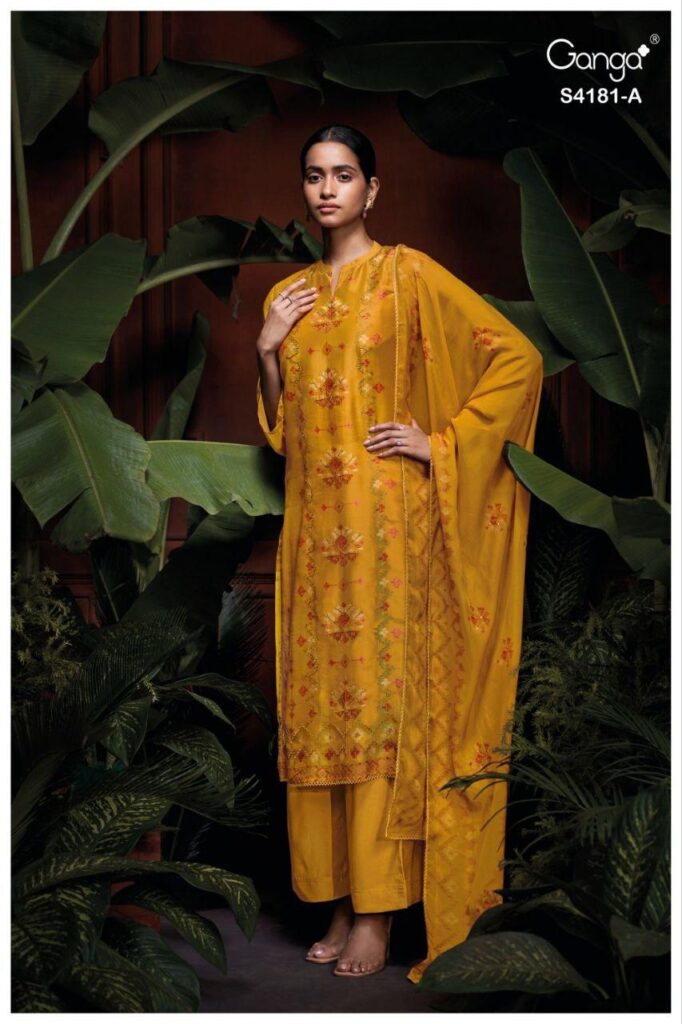 Launching Ganga Prielle 4181 Bemberg Silk Printed Embroidery Salwar Kameez Wholesale 2026