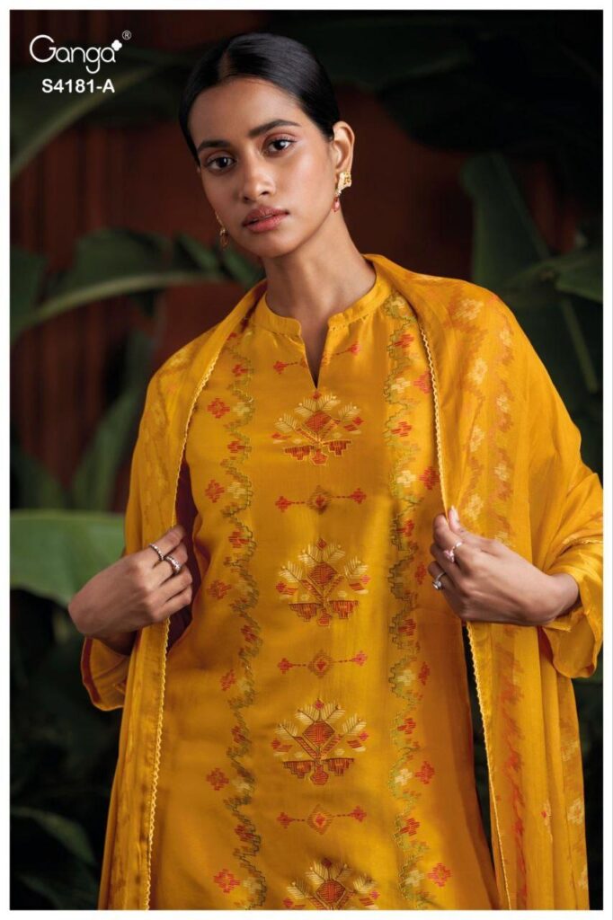 Launching Ganga Prielle 4181 Bemberg Silk Printed Embroidery Salwar Kameez Wholesale 2026
