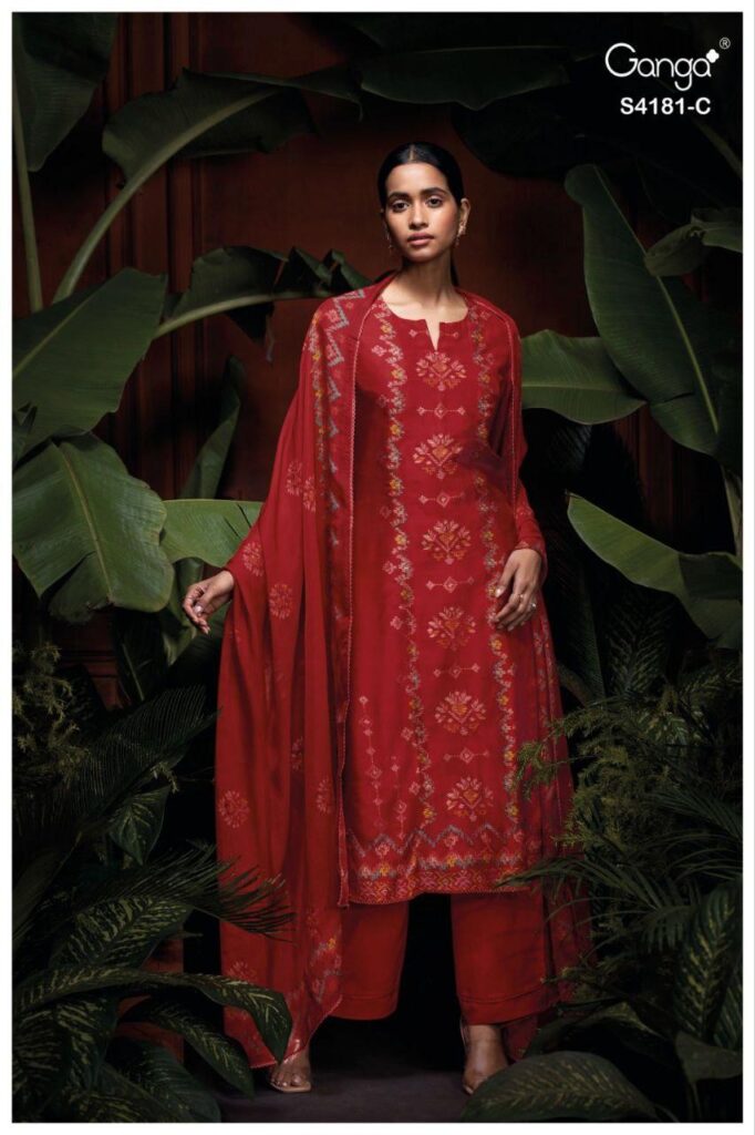 Launching Ganga Prielle 4181 Bemberg Silk Printed Embroidery Salwar Kameez Wholesale 2026