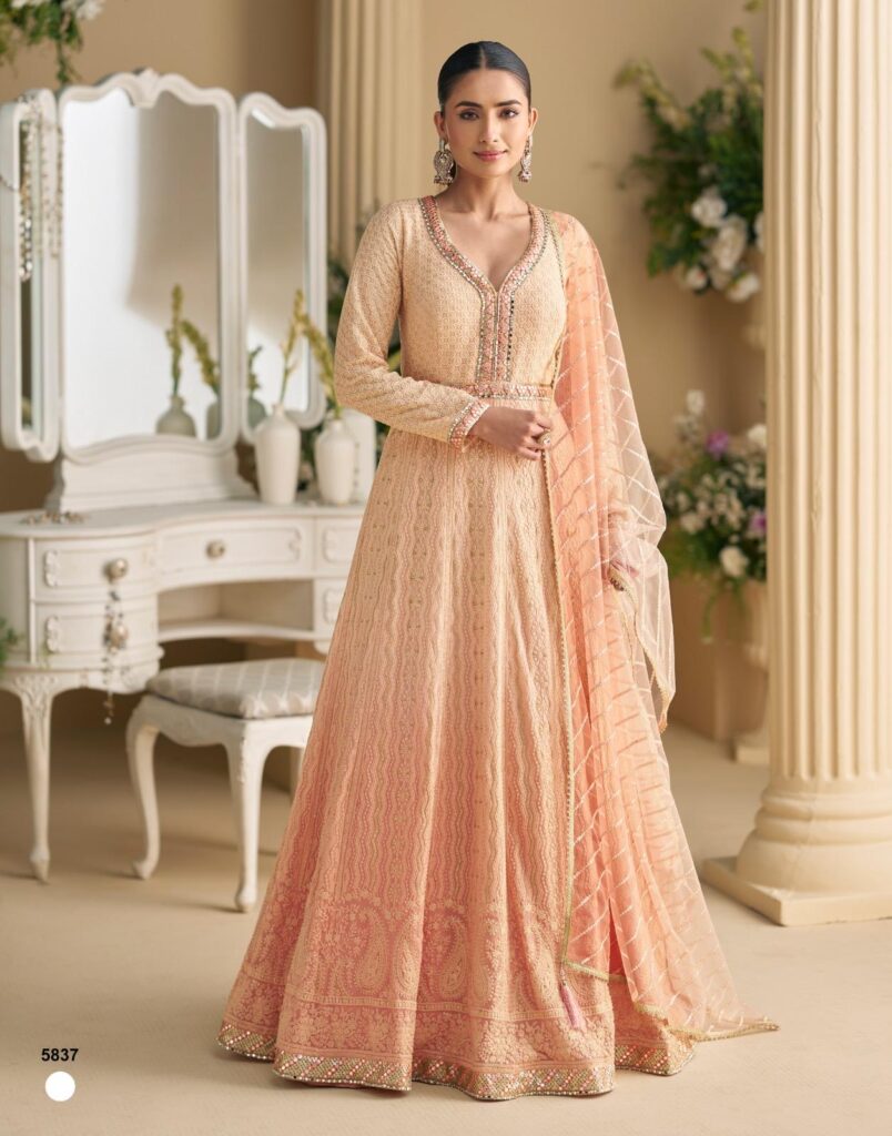 Buy Sayuri Dawat Georgette With Embroidered Gown And Dupatta Collection Wholesale 2026