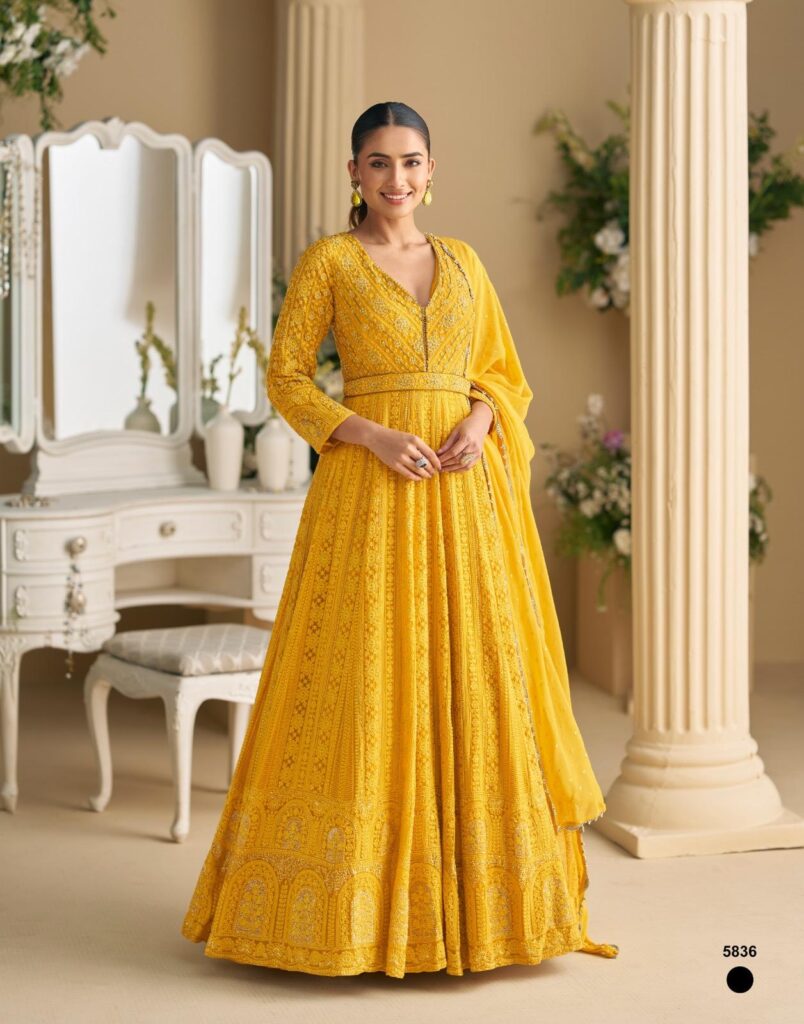 Buy Sayuri Dawat Georgette With Embroidered Gown And Dupatta Collection Wholesale 2026