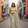 Bt 1305 B Viscose Rangoli Floral Embroidery Worked Fancy Saree Collection Wholesale