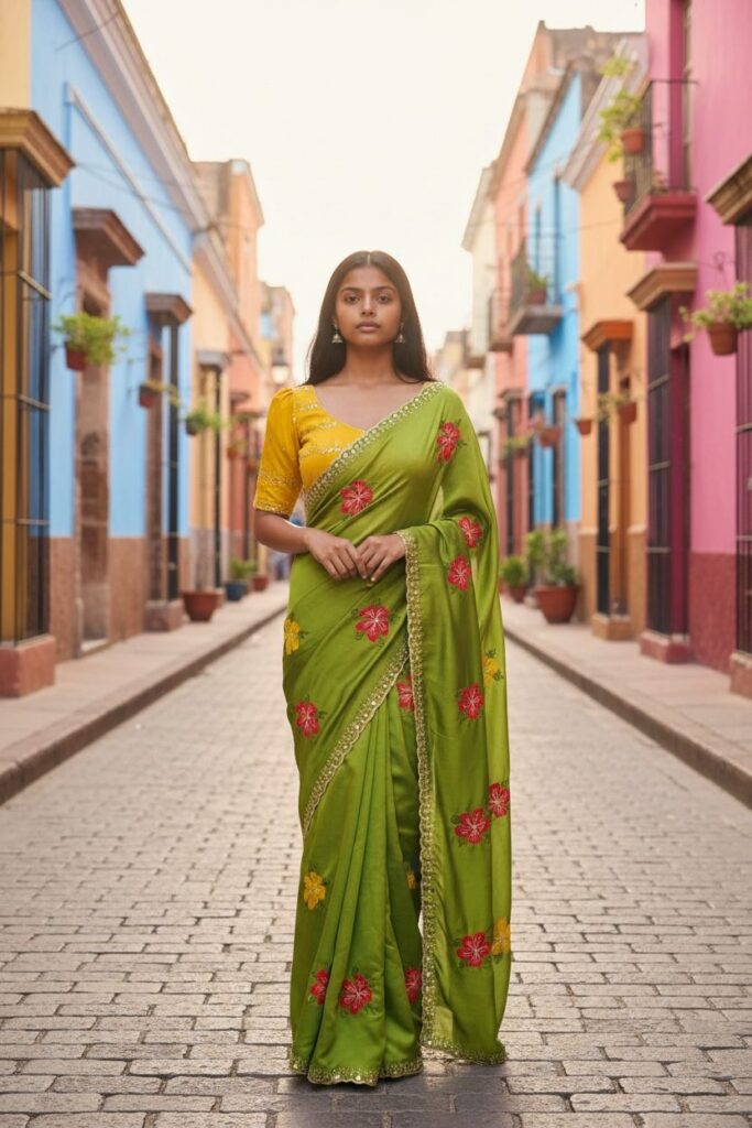 Stylish Bt 1305 B Viscose Rangoli Floral Embroidery Worked Fancy Saree Collection Wholesale 2026