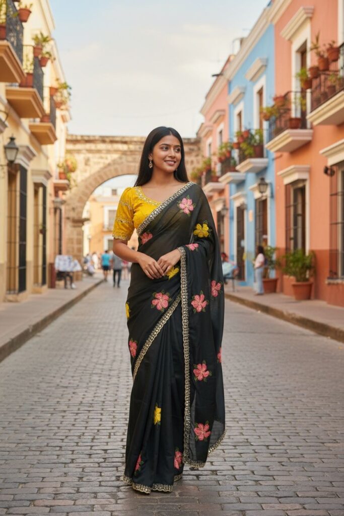 Stylish Bt 1305 B Viscose Rangoli Floral Embroidery Worked Fancy Saree Collection Wholesale 2026