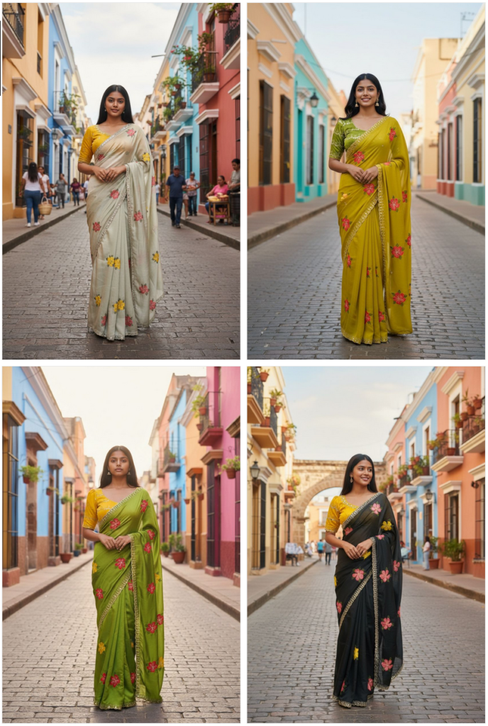 Stylish Bt 1305 B Viscose Rangoli Floral Embroidery Worked Fancy Saree Collection Wholesale 2026