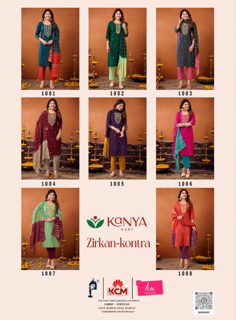 Launching De Zirkan Kontra Vol 1 Vertican Handworked Kurti With Bottom Dupatta Wholesale 2026