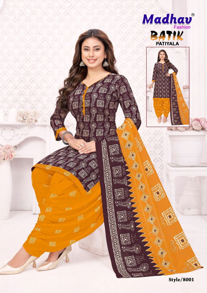 Beautiful Madhav Batik Patiyala Vol 8 Cotton Printed Dress Material Collection Wholesale 2026