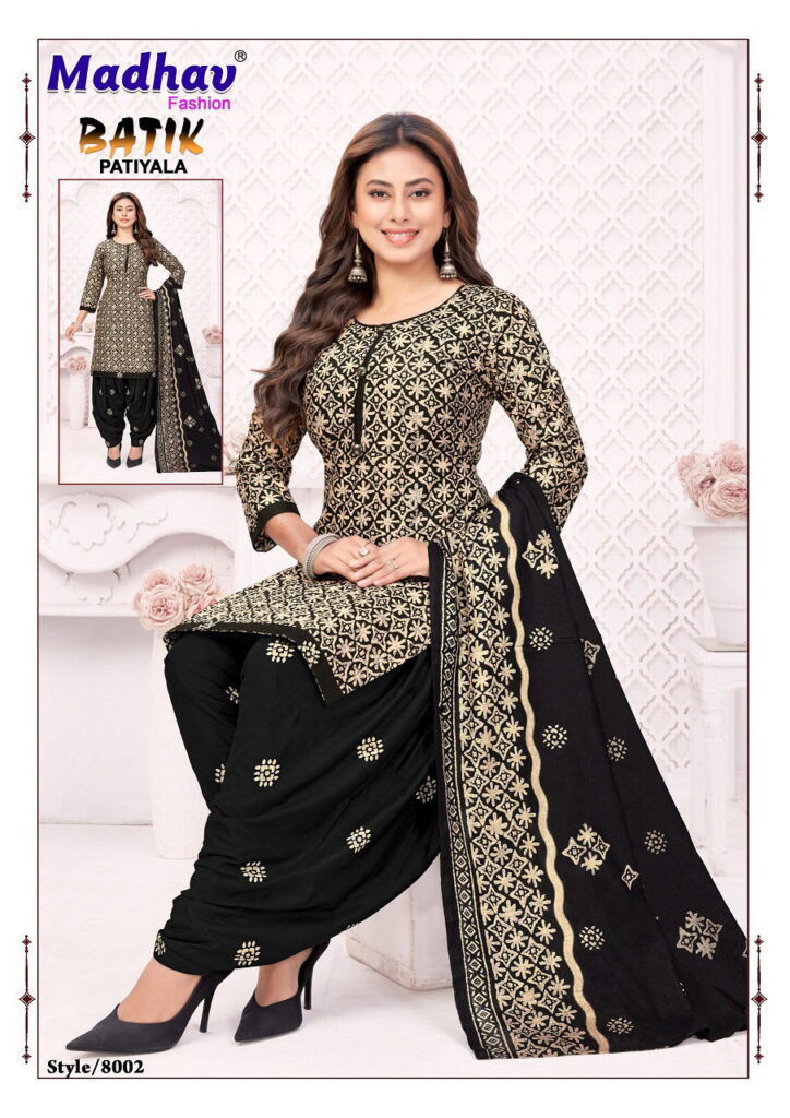 Beautiful Madhav Batik Patiyala Vol 8 Cotton Printed Dress Material Collection Wholesale 2026