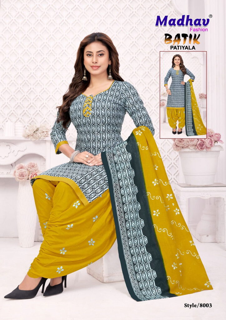 Beautiful Madhav Batik Patiyala Vol 8 Cotton Printed Dress Material Collection Wholesale 2026
