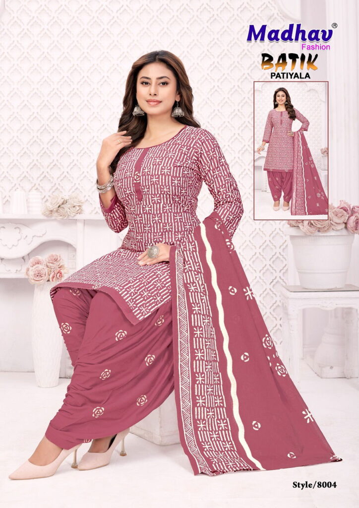 Beautiful Madhav Batik Patiyala Vol 8 Cotton Printed Dress Material Collection Wholesale 2026