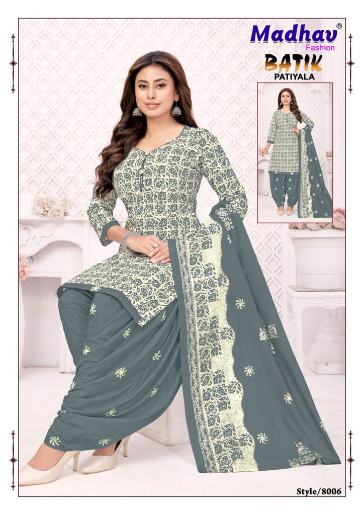 Beautiful Madhav Batik Patiyala Vol 8 Cotton Printed Dress Material Collection Wholesale 2026
