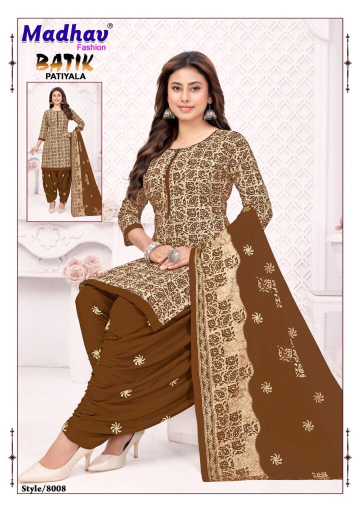 Beautiful Madhav Batik Patiyala Vol 8 Cotton Printed Dress Material Collection Wholesale 2026