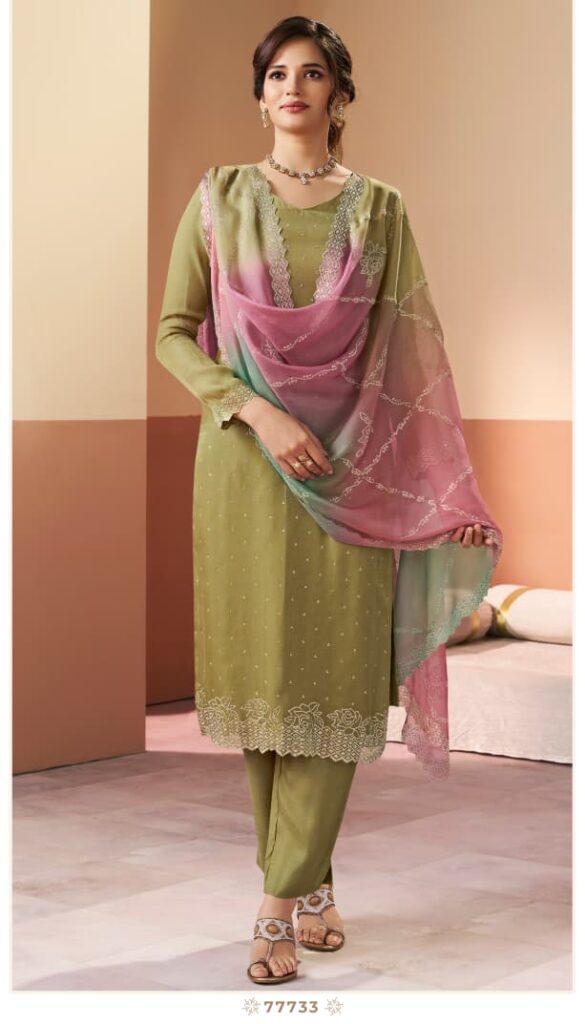 Launching Vinay Kuleesh Ranggatt Glitter Silk With Work Salwar Kameez Wholesale 2026