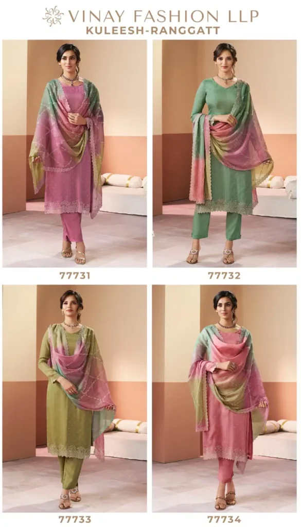 Launching Vinay Kuleesh Ranggatt Glitter Silk With Work Salwar Kameez Wholesale 2026