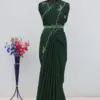 Gf Butterfly Dyed Chinon Work Party Wear Saree Wholesale