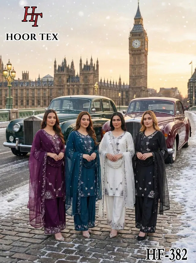 Launching Hoor Tex HF 382 A To D Pakistani Salwar Kameez Wholesale 2026