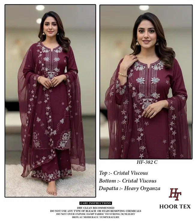 Launching Hoor Tex HF 382 A To D Pakistani Salwar Kameez Wholesale 2026