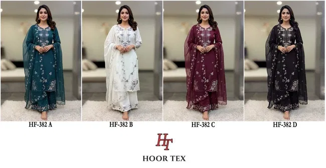 Launching Hoor Tex HF 382 A To D Pakistani Salwar Kameez Wholesale 2026