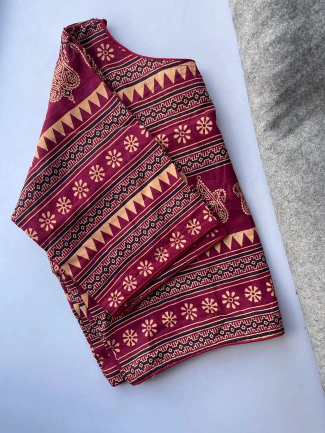 Stylish Ruh Pure Ajrakh HandBlock Cotton Blouse Collection Wholesale 2026