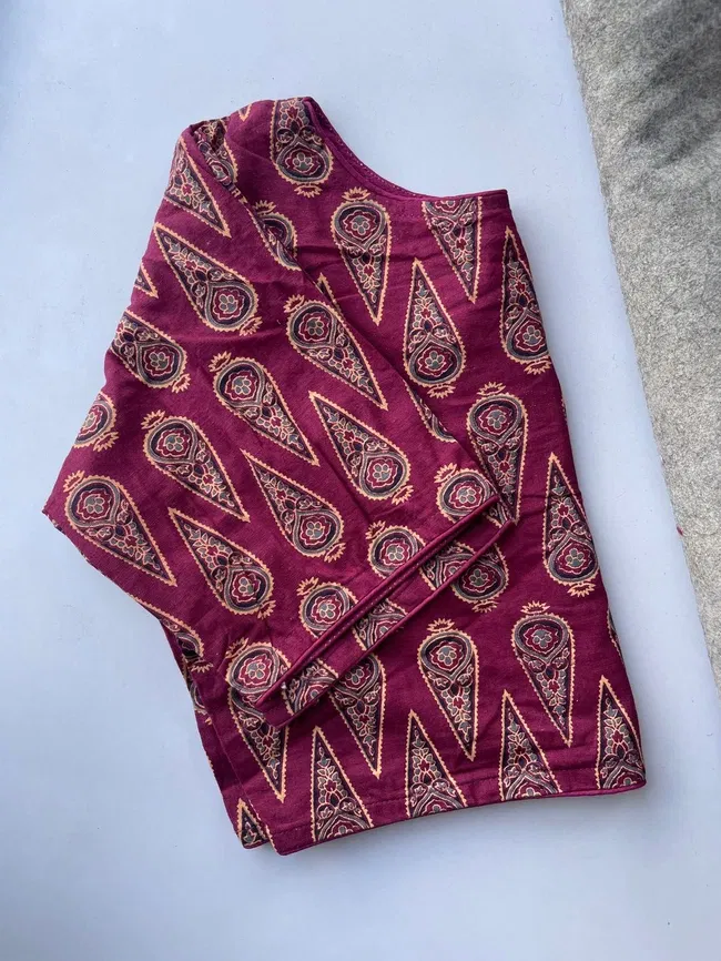 Stylish Ruh Pure Ajrakh HandBlock Cotton Blouse Collection Wholesale 2026