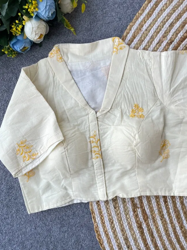 Beautiful Ruh Khadi Collar Blouse Collection Wholesale 2026