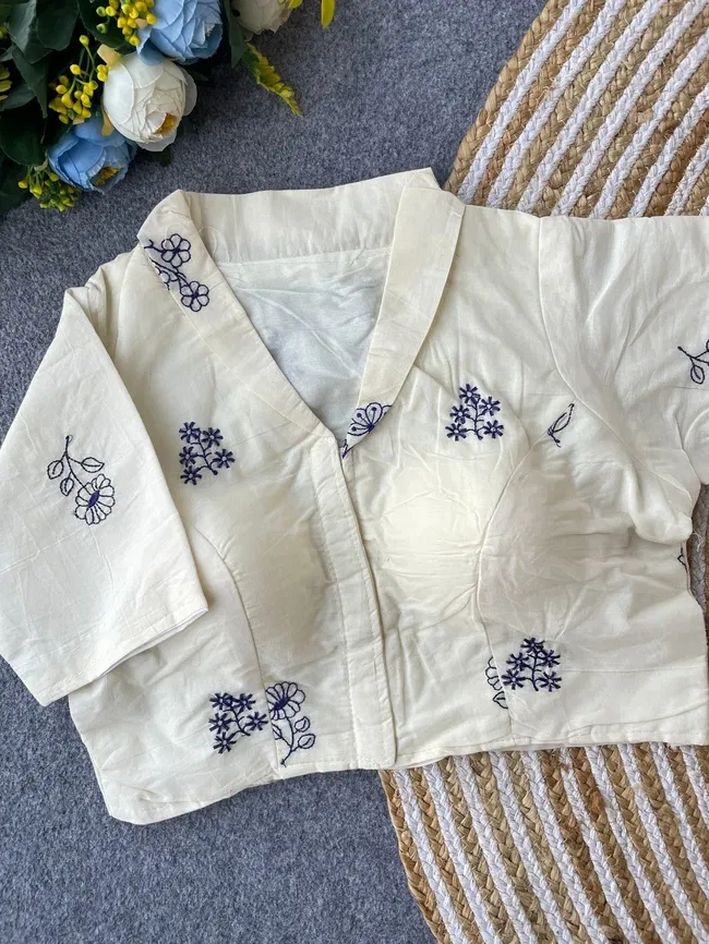 Beautiful Ruh Khadi Collar Blouse Collection Wholesale 2026