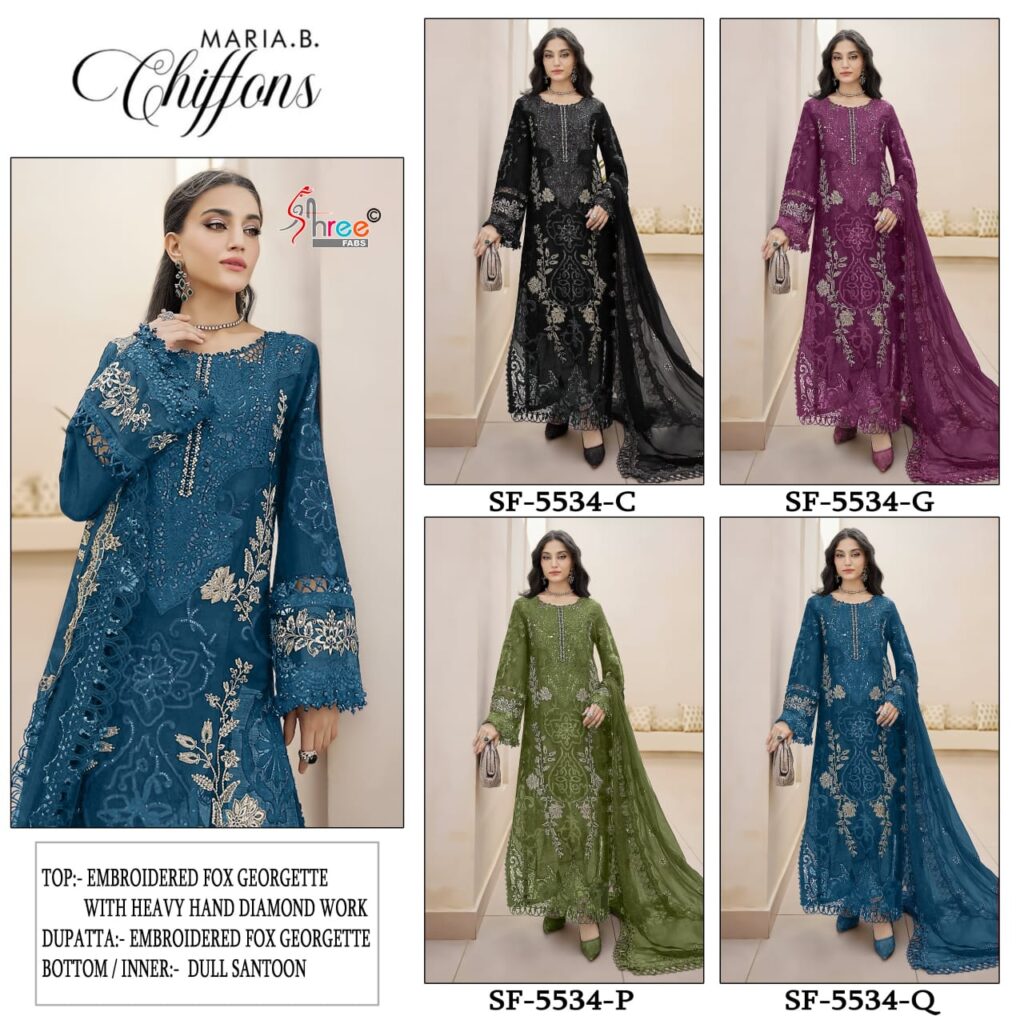 Stylish Shree Sf 5534 Vol 3 Chiffon With Embroidery Pakistani Salwar Kameez Wholesale 2026 6 Stylish Shree Sf 5534 Vol 3 Chiffon With Embroidery Pakistani Salwar Kameez Wholesale 2026