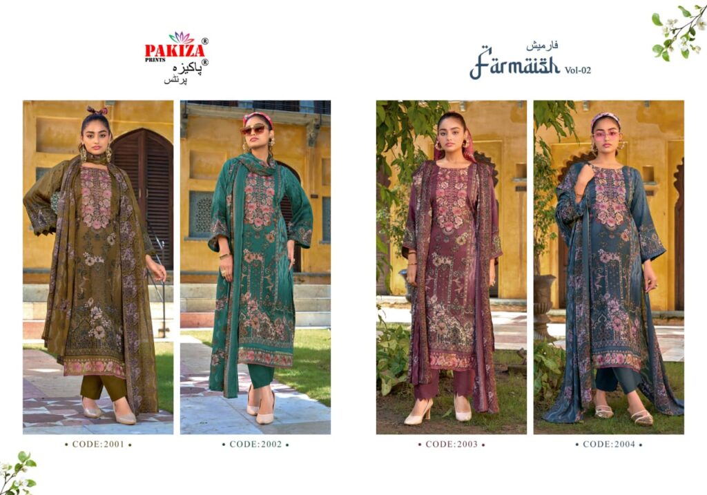 Launching Pakiza Farmaish Vol 2 Jam Satin Printed Dress Material Collection Wholesale 2026