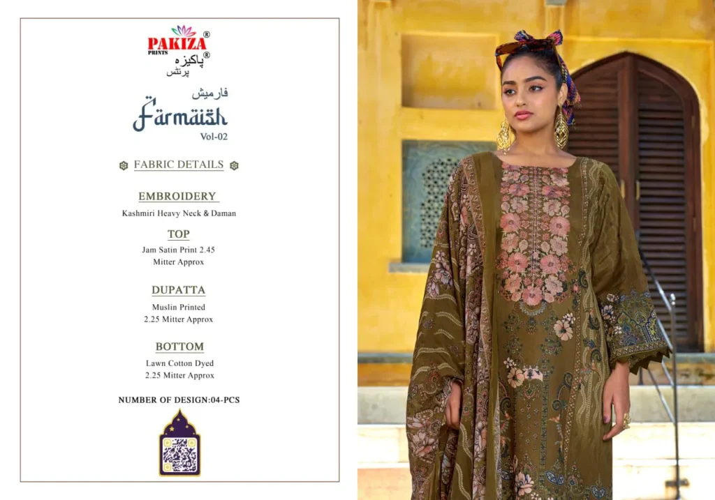 Launching Pakiza Farmaish Vol 2 Jam Satin Printed Dress Material Collection Wholesale 2026