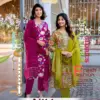 Nikhar Vol 4 By Passion Tree Rayon With Foil Print Top Bottom And Dupatta Wholesale