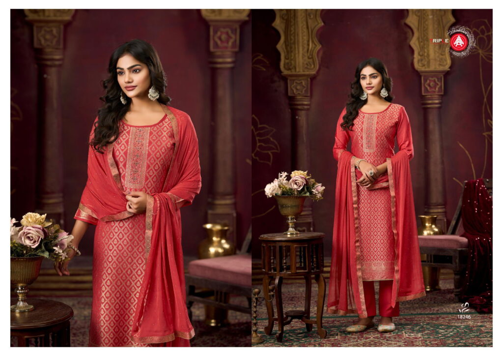 Beautiful Triple Aaa Koyal Vol 4 Muslin Jacquard With Handwork Salwar Kameez Wholesale 2026