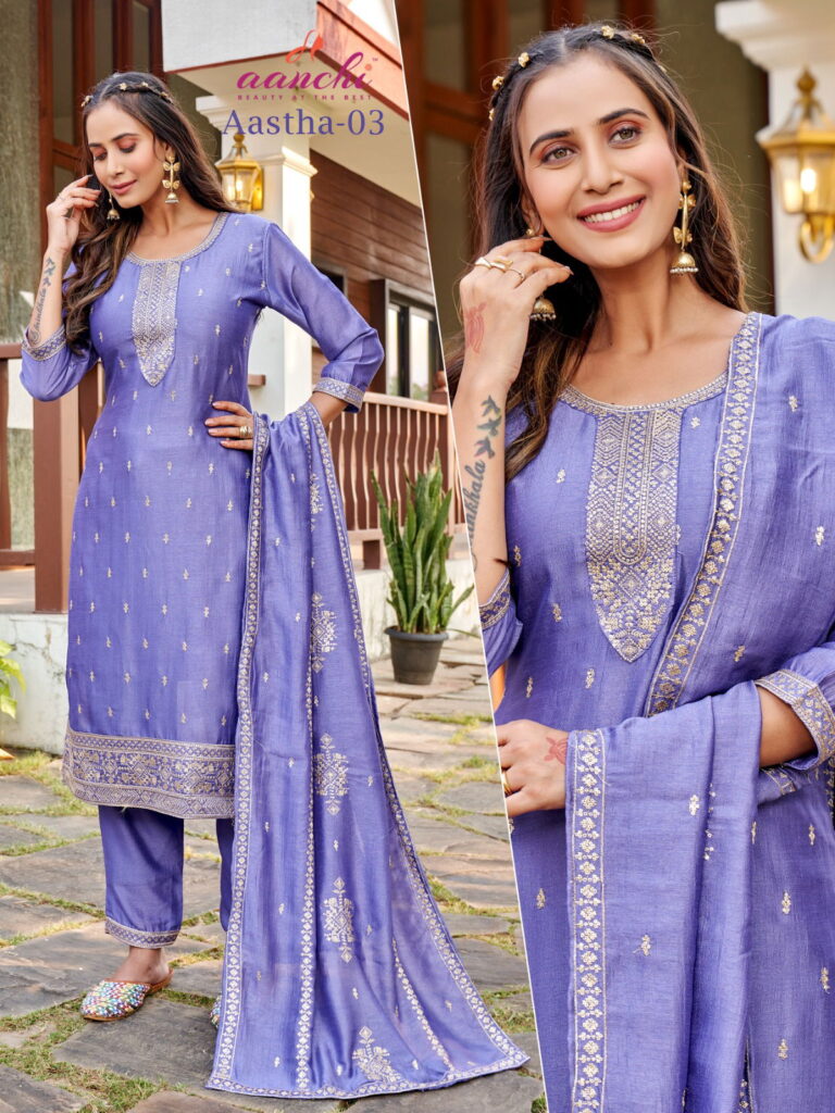 Beautiful Aanchi Aastha Vichitra Silk Kurti Bottom With Dupatta Wholesale 2026