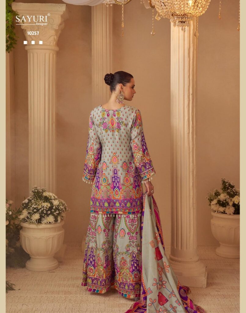 Buy Sayuri Sarthi Crepe Silk Printed Handwork Salwar Kameez Collection Wholesale 2026